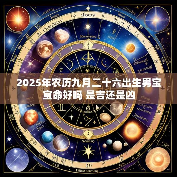 2025年农历九月二十六出生男宝宝命好吗 是吉还是凶