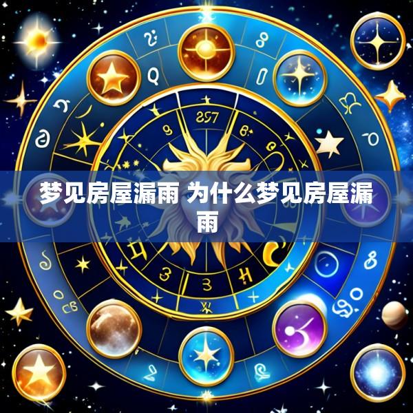 梦见房屋漏雨 为什么梦见房屋漏雨