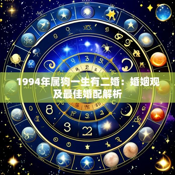 1994年属狗一生有二婚：婚姻观及最佳婚配解析