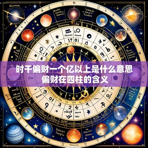 时干偏财一个亿以上是什么意思 偏财在四柱的含义