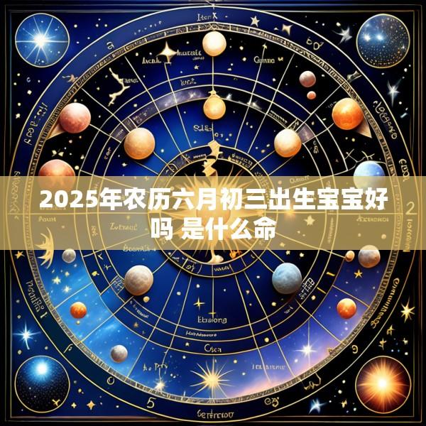 2025年农历六月初三出生宝宝好吗 是什么命