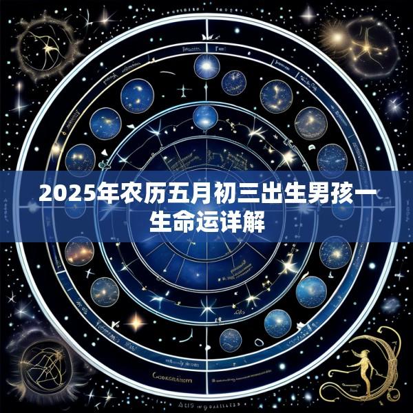 2025年农历五月初三出生男孩一生命运详解