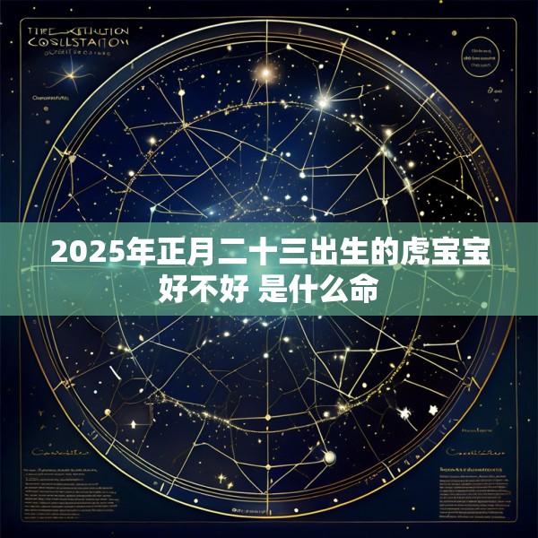 2025年正月二十三出生的虎宝宝好不好 是什么命