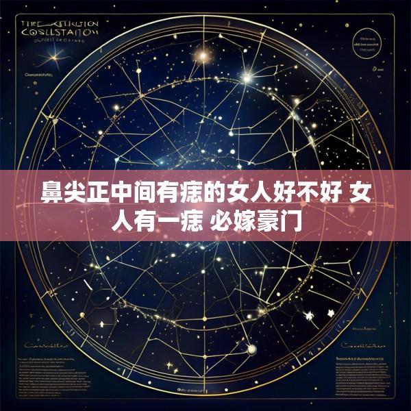 鼻尖正中间有痣的女人好不好 女人有一痣 必嫁豪门