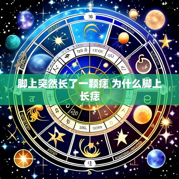 脚上突然长了一颗痣 为什么脚上长痣