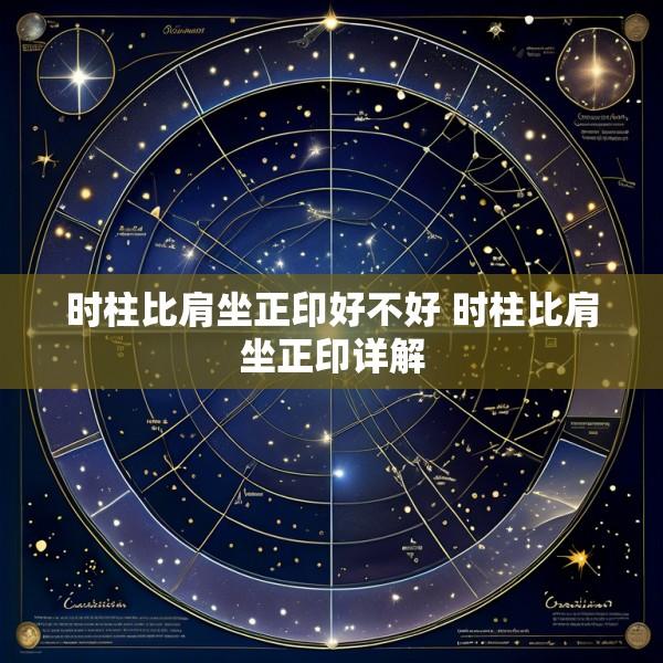 时柱比肩坐正印好不好 时柱比肩坐正印详解