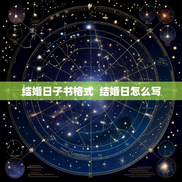 结婚日子书格式  结婚日怎么写