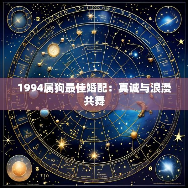1994属狗最佳婚配：真诚与浪漫共舞