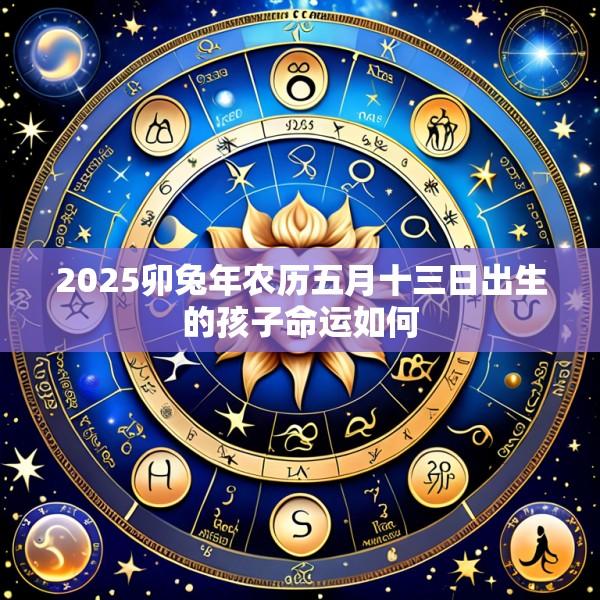 2025卯兔年农历五月十三日出生的孩子命运如何