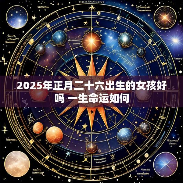 2025年正月二十六出生的女孩好吗 一生命运如何
