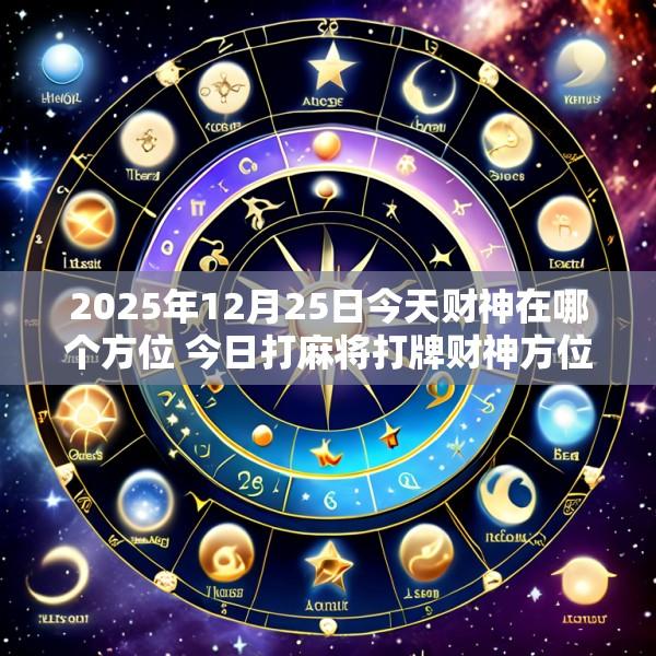 2025年12月25日今天财神在哪个方位 今日打麻将打牌财神方位