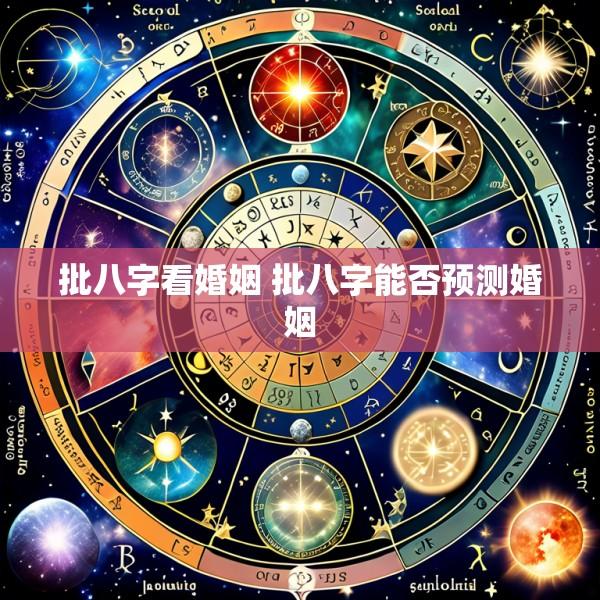 批八字看婚姻 批八字能否预测婚姻