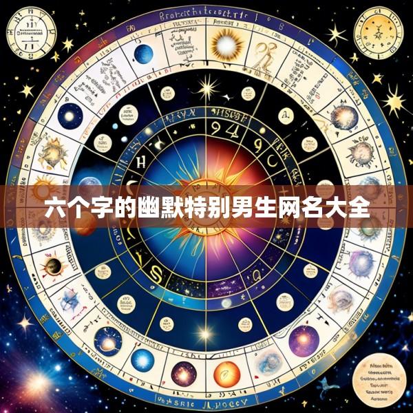 六个字的幽默特别男生网名大全