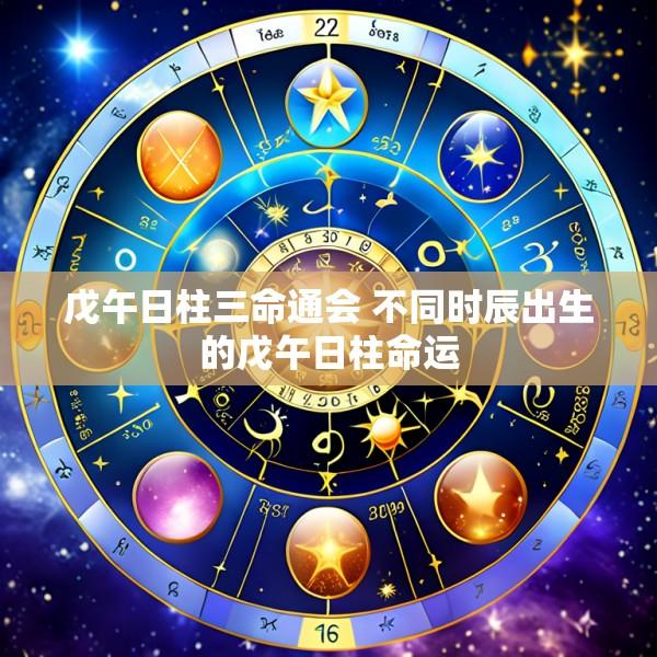 戊午日柱三命通会 不同时辰出生的戊午日柱命运