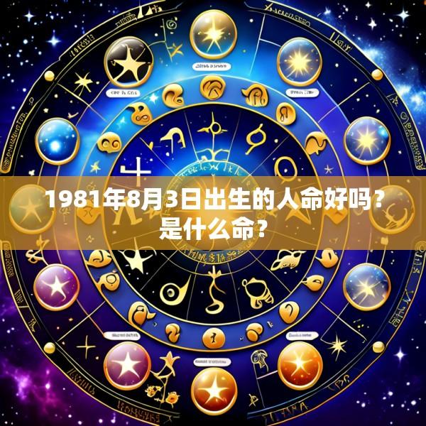 1981年8月3日出生的人命好吗？是什么命？