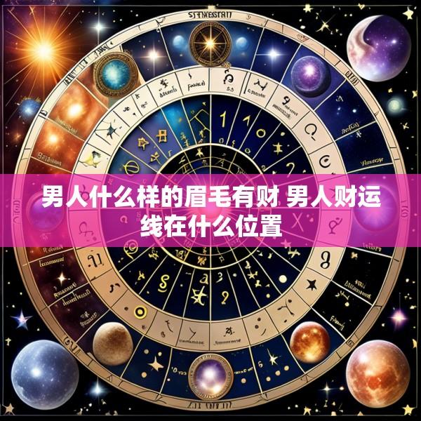 男人什么样的眉毛有财 男人财运线在什么位置