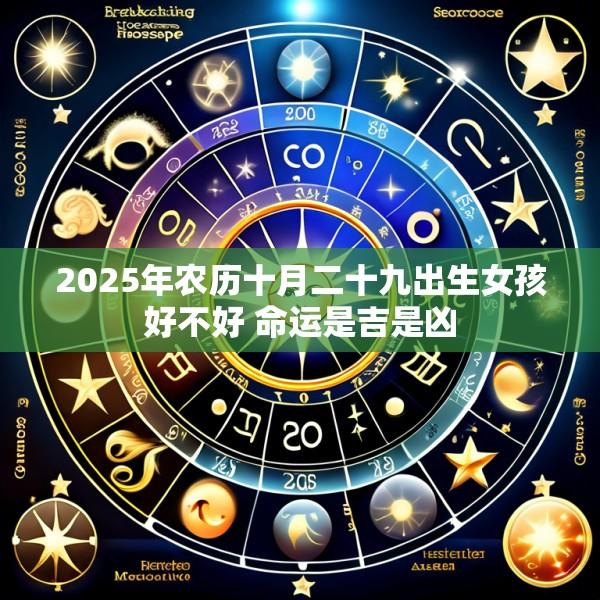 2025年农历十月二十九出生女孩好不好 命运是吉是凶