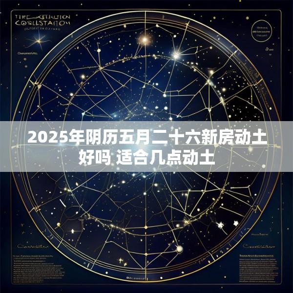 2025年阴历五月二十六新房动土好吗 适合几点动土
