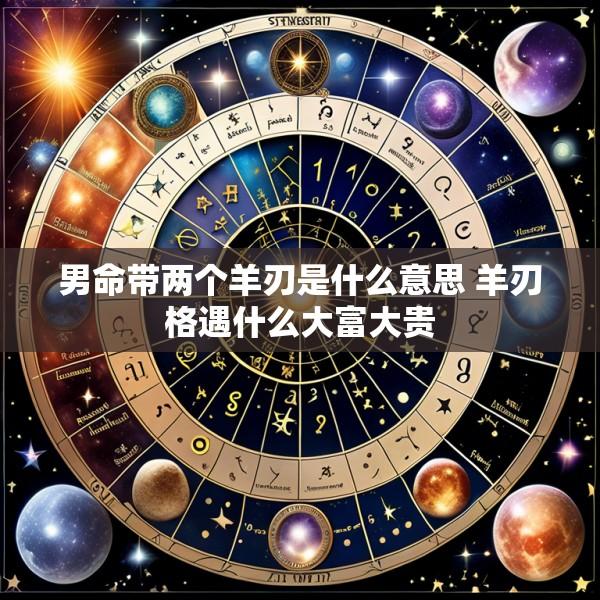 男命带两个羊刃是什么意思 羊刃格遇什么大富大贵