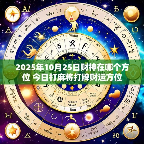 2025年10月25日财神在哪个方位 今日打麻将打牌财运方位
