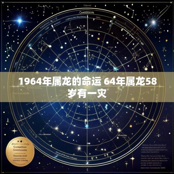 1964年属龙的命运 64年属龙58岁有一灾