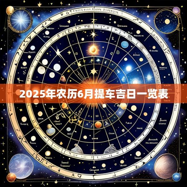 2025年农历6月提车吉日一览表