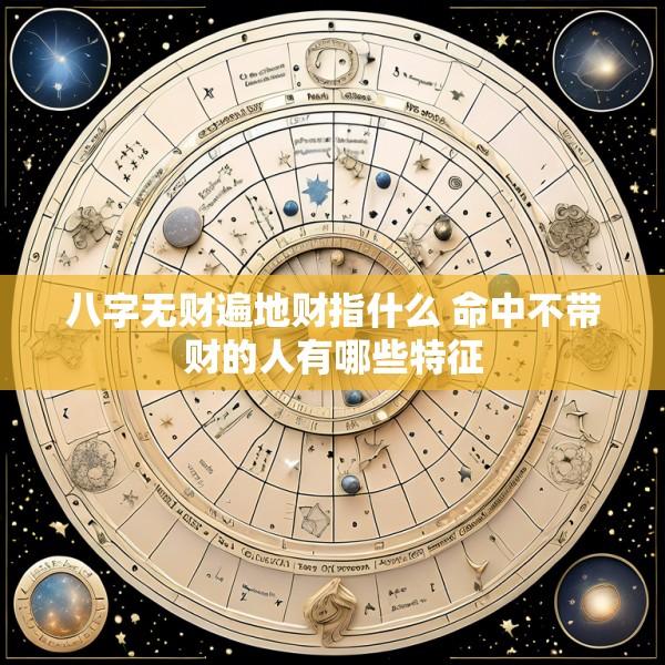 八字无财遍地财指什么 命中不带财的人有哪些特征