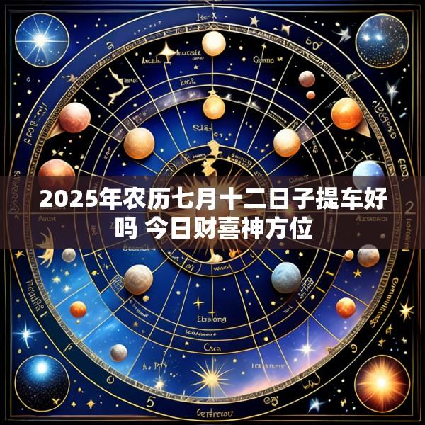 2025年农历七月十二日子提车好吗 今日财喜神方位