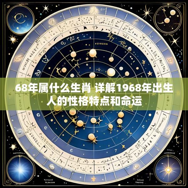68年属什么生肖 详解1968年出生人的性格特点和命运