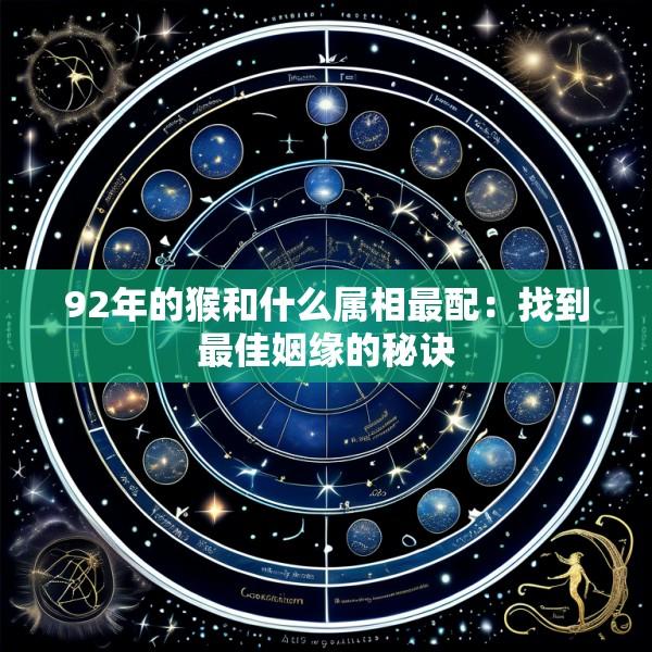 92年的猴和什么属相最配：找到最佳姻缘的秘诀