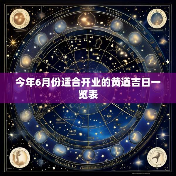 今年6月份适合开业的黄道吉日一览表
