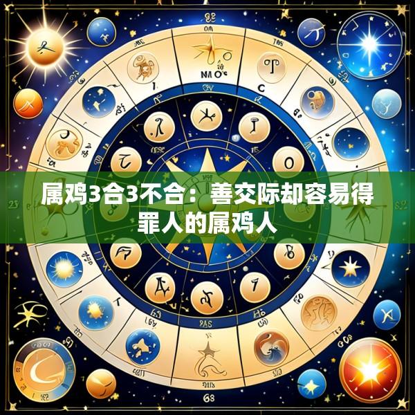 属鸡3合3不合：善交际却容易得罪人的属鸡人