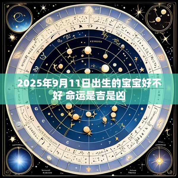 2025年9月11日出生的宝宝好不好 命运是吉是凶