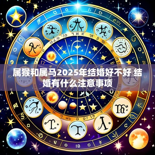 属猴和属马2025年结婚好不好 结婚有什么注意事项