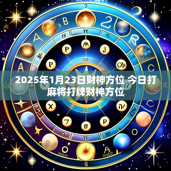2025年1月23日财神方位 今日打麻将打牌财神方位