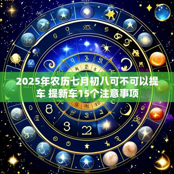 2025年农历七月初八可不可以提车 提新车15个注意事项