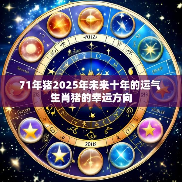 71年猪2025年未来十年的运气 生肖猪的幸运方向