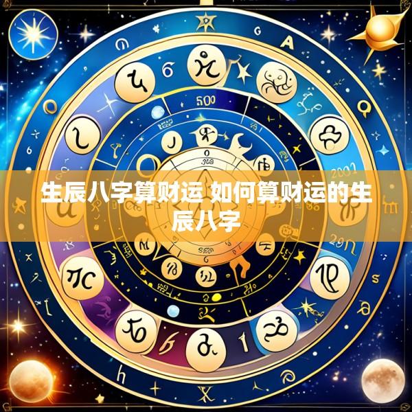 生辰八字算财运 如何算财运的生辰八字