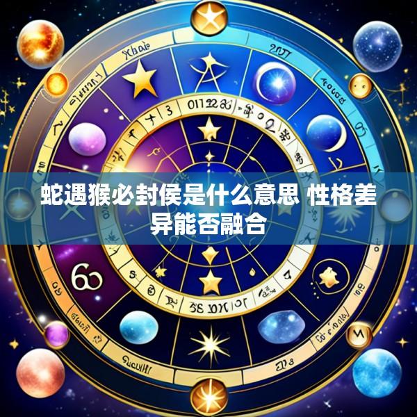 蛇遇猴必封侯是什么意思 性格差异能否融合