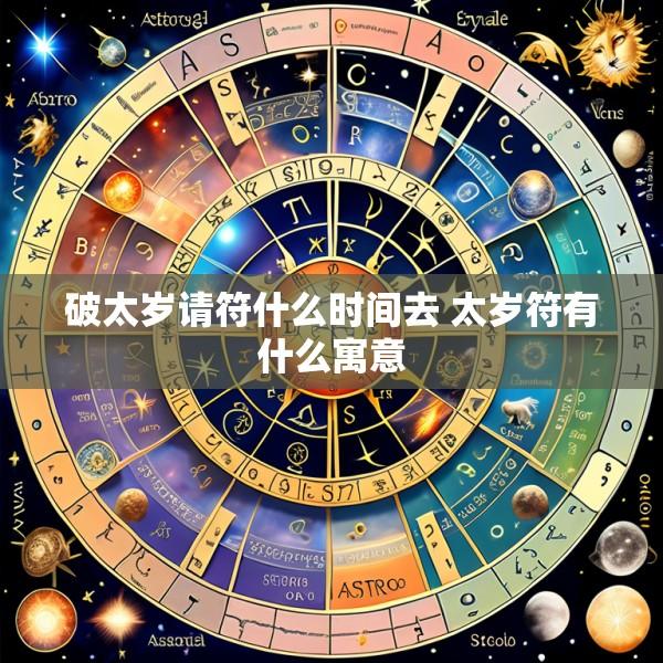 破太岁请符什么时间去 太岁符有什么寓意
