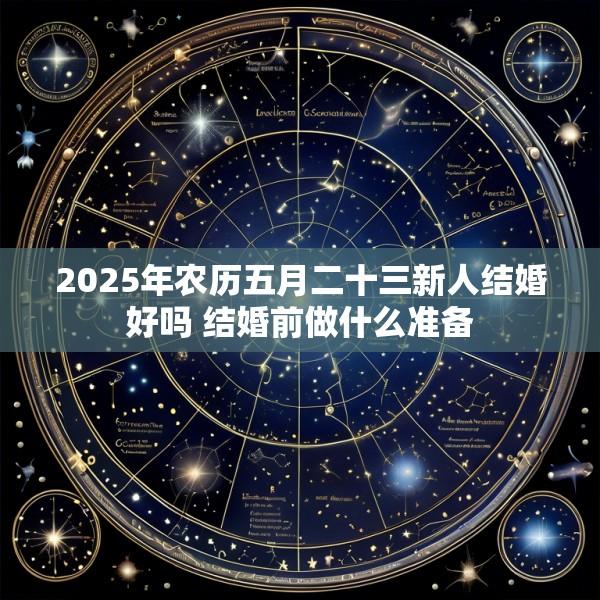 2025年农历五月二十三新人结婚好吗 结婚前做什么准备