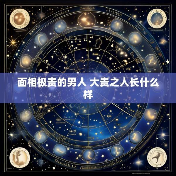 面相极贵的男人 大贵之人长什么样