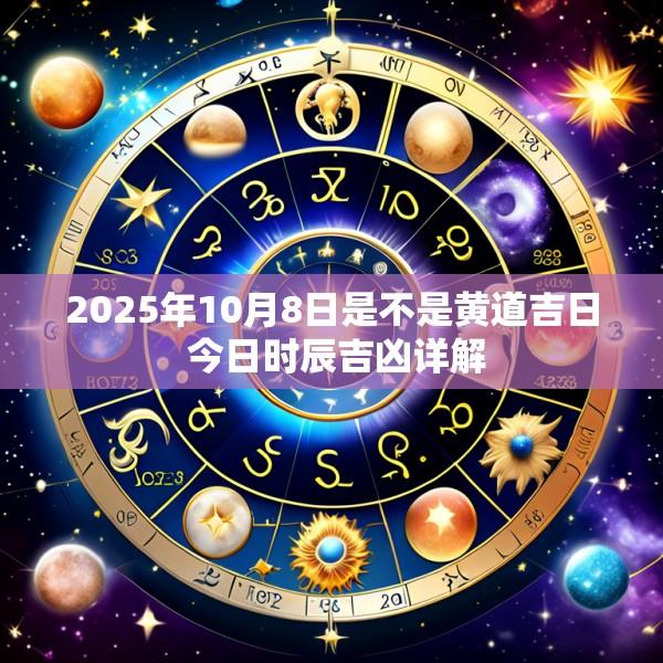2025年10月8日是不是黄道吉日 今日时辰吉凶详解