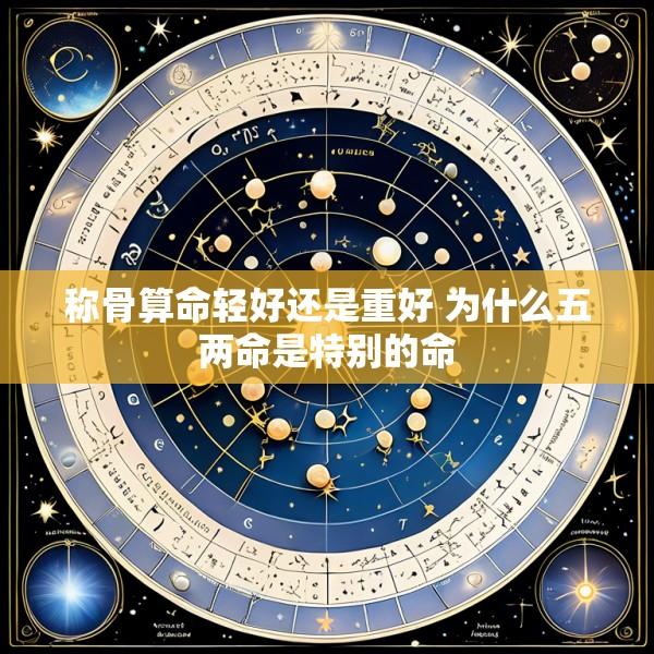 称骨算命轻好还是重好 为什么五两命是特别的命