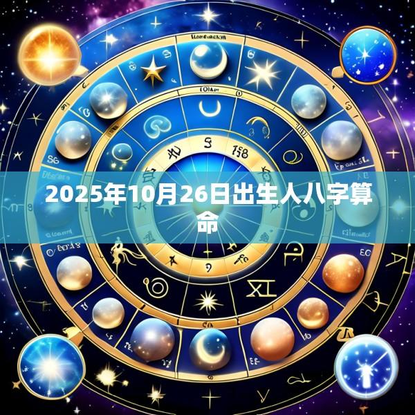 2025年10月26日出生人八字算命