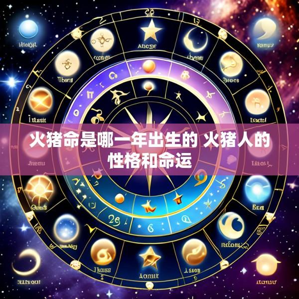 火猪命是哪一年出生的 火猪人的性格和命运