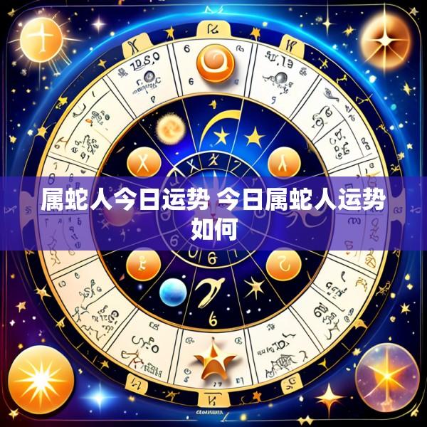 属蛇人今日运势 今日属蛇人运势如何
