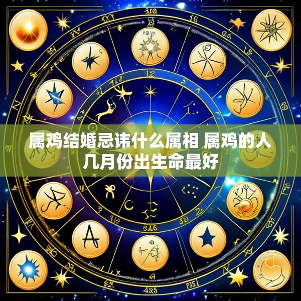 属鸡结婚忌讳什么属相 属鸡的人几月份出生命最好