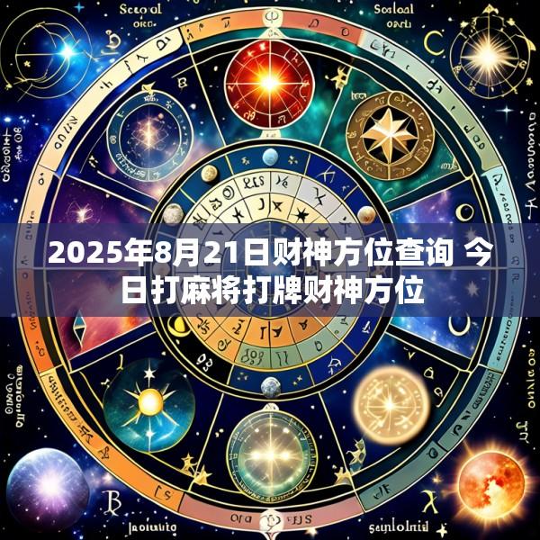 2025年8月21日财神方位查询 今日打麻将打牌财神方位