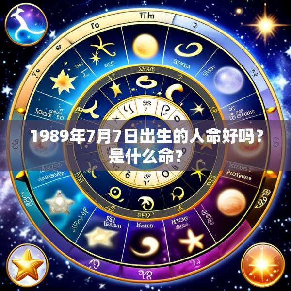 1989年7月7日出生的人命好吗？是什么命？
